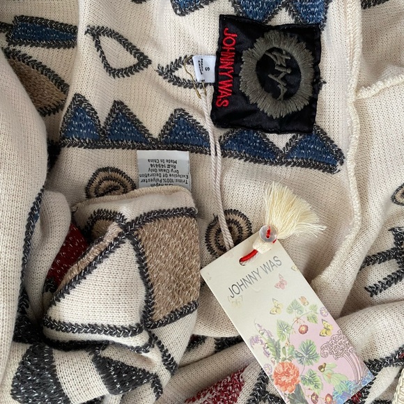 Johnny Was Biya Cream/ Ecru Kate Hooded Duster - Picture 4 of 5